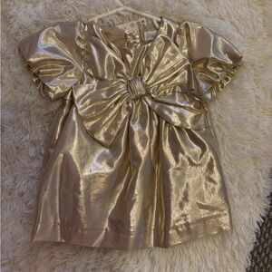 Gold Metallic Kids Dress